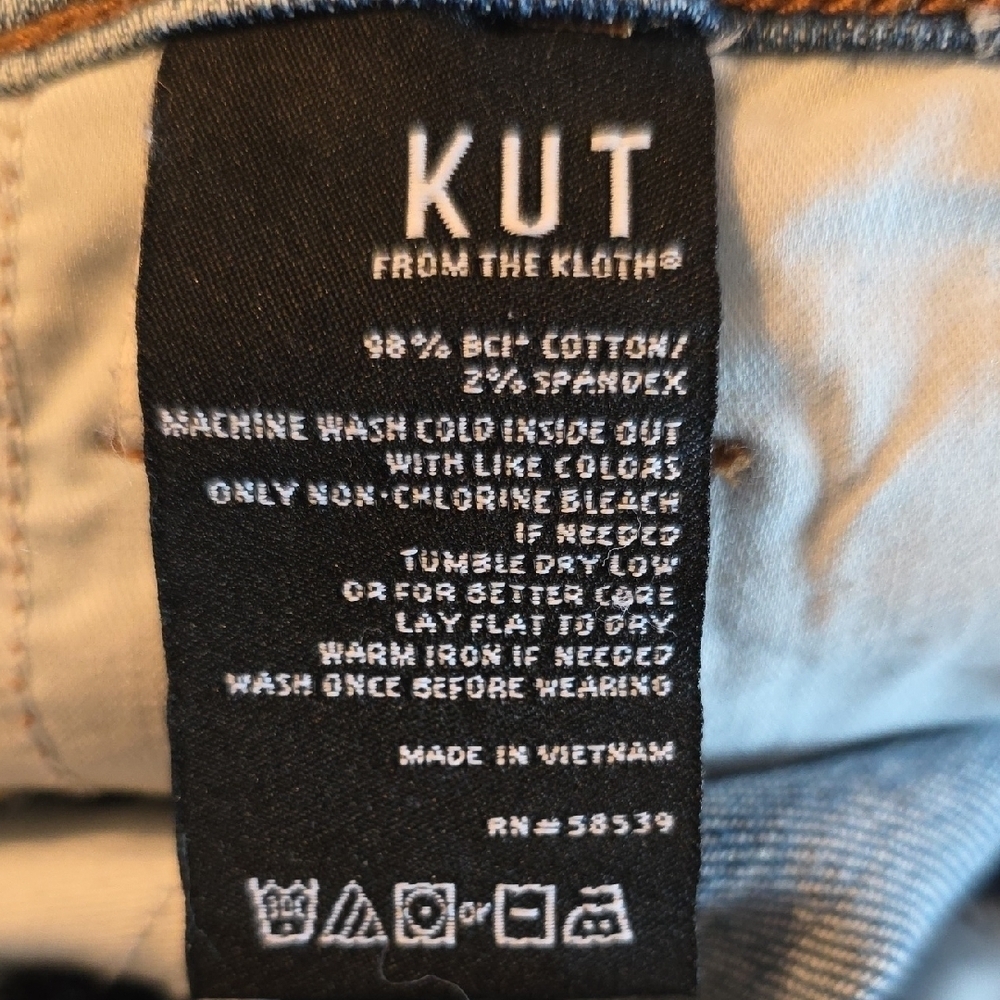 Kut from the Kloth Light Blue Distressed Ankle Jeans - Picture 6 of 6